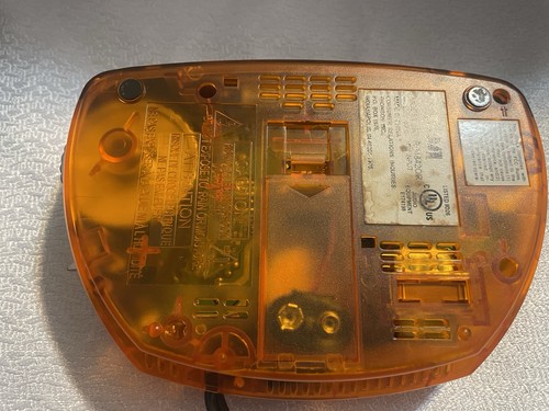 RCA Model RP4842OR Orange See Through Alarm Clock Radio Y2K RARE Tested & Works - Picture 4 of 5