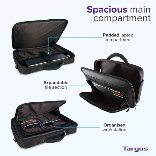 Targus Laptop Bag, Fits Laptops up to 18", Classic Clamshell Design, Re-enforced - Bild 5 von 5