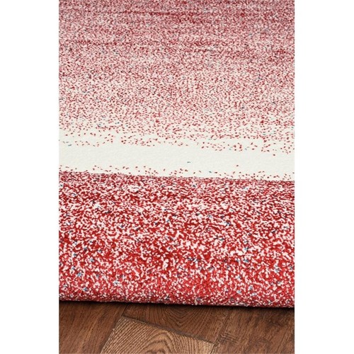 Linon Omar Polypropylene 8'x10' Rug in Red and Ivory - Picture 4 of 6