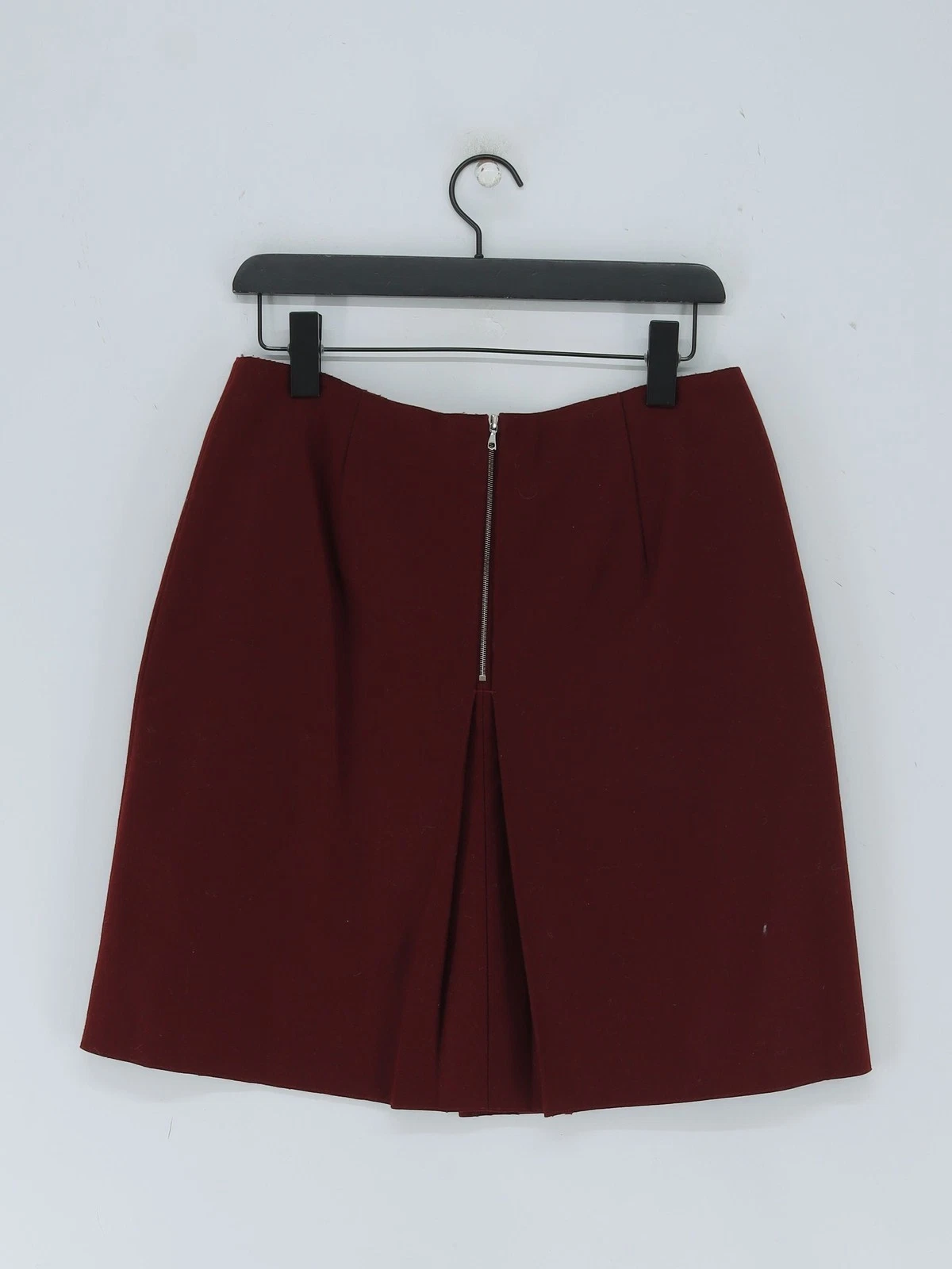 Acne Studios Gonna Midi Donna UK 12 Lana Marrone con Nylon Midi A Line