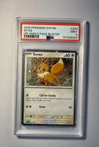 🌀Pokemon Eevee #200 SVP Promo (Cosmos Holo) PSA 9 SWIRL🌀