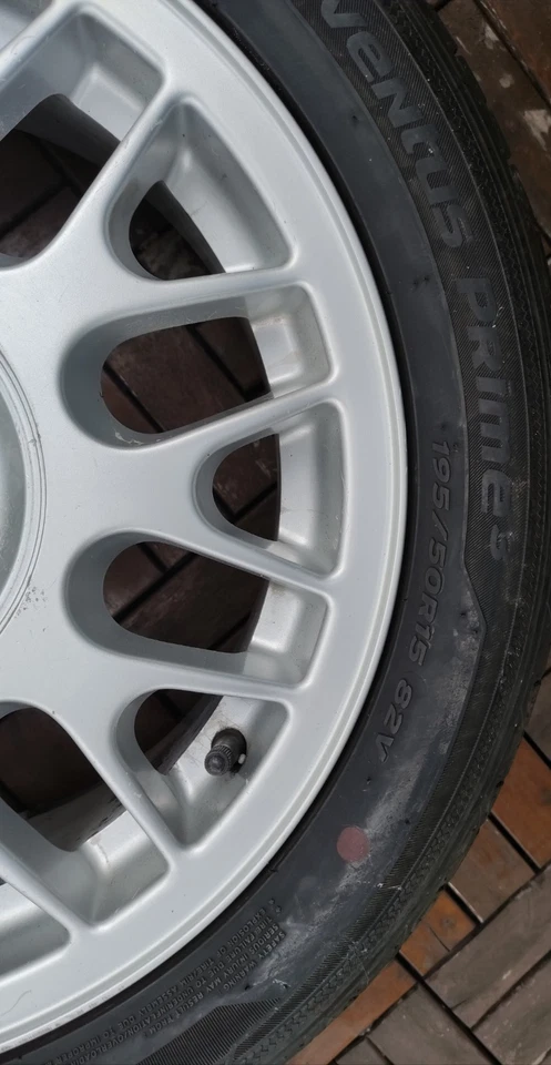 VW Golf 3 BBS 473 Alufelge 1H0601025AD 6J 15 Et 45 mit Sommerreifen 195 50 15 - Bild 2 von 4