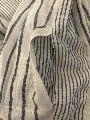 NWOT m.i.b. Clothing Blue & White Striped Linen Look Tunic Willow Shirt Sz 4X - Picture 5 of 13