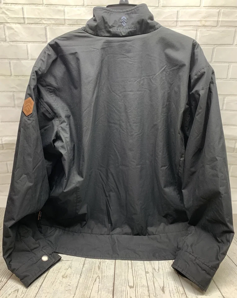 Free Country Men’s Full Zip Jacket Soft Shell Fleece Lined Black Size Large - Image 2 of 4