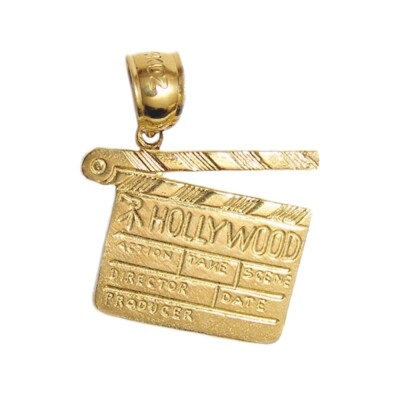 Neu 14k Gelbgold Directors Action Board Anhänger