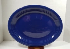 Fiestaware Dark Blue 12.5" Oval Serving Platter Dish Large Plate USA