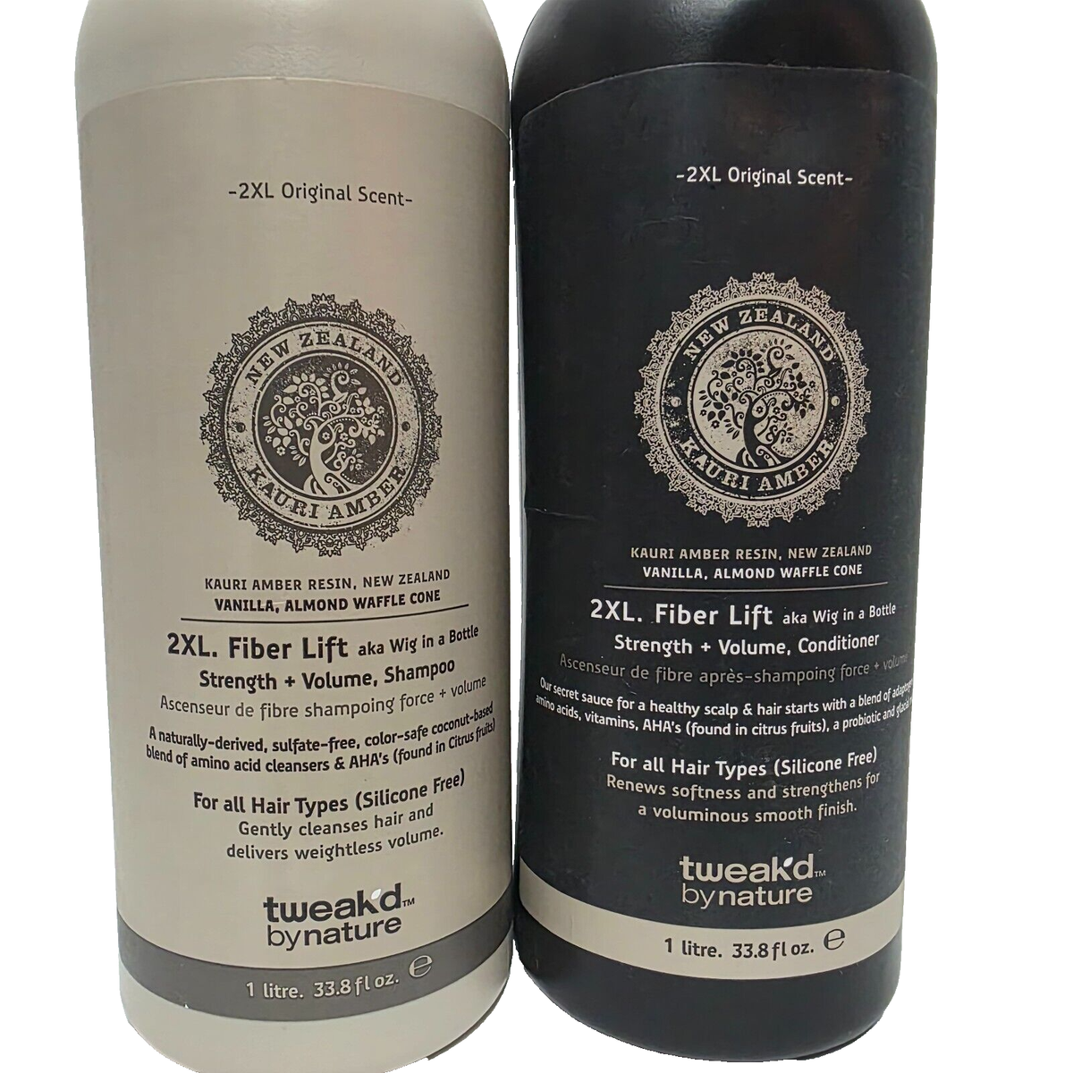 Tweak'd 2XL Fiber Lift Shampoo Conditioner Kauri Amber