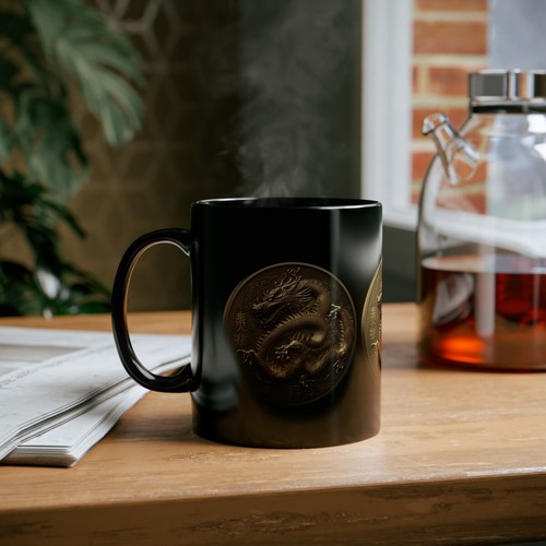 Drache Kaffeetasse Drache Münzbecher Bürobecher Drachebecher mit Münzbecher Drache - Bild 7 von 7