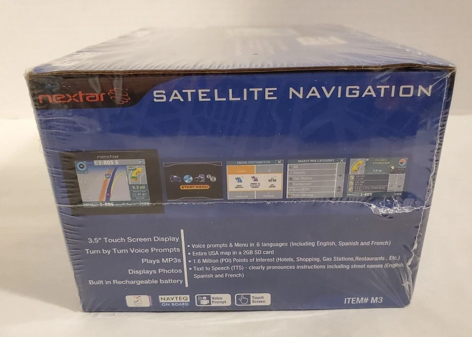 Nextar GPS M3 Satellite Navigation System 3.5 Color Touch Screen MP3 Player NEW - Image 3 of 4