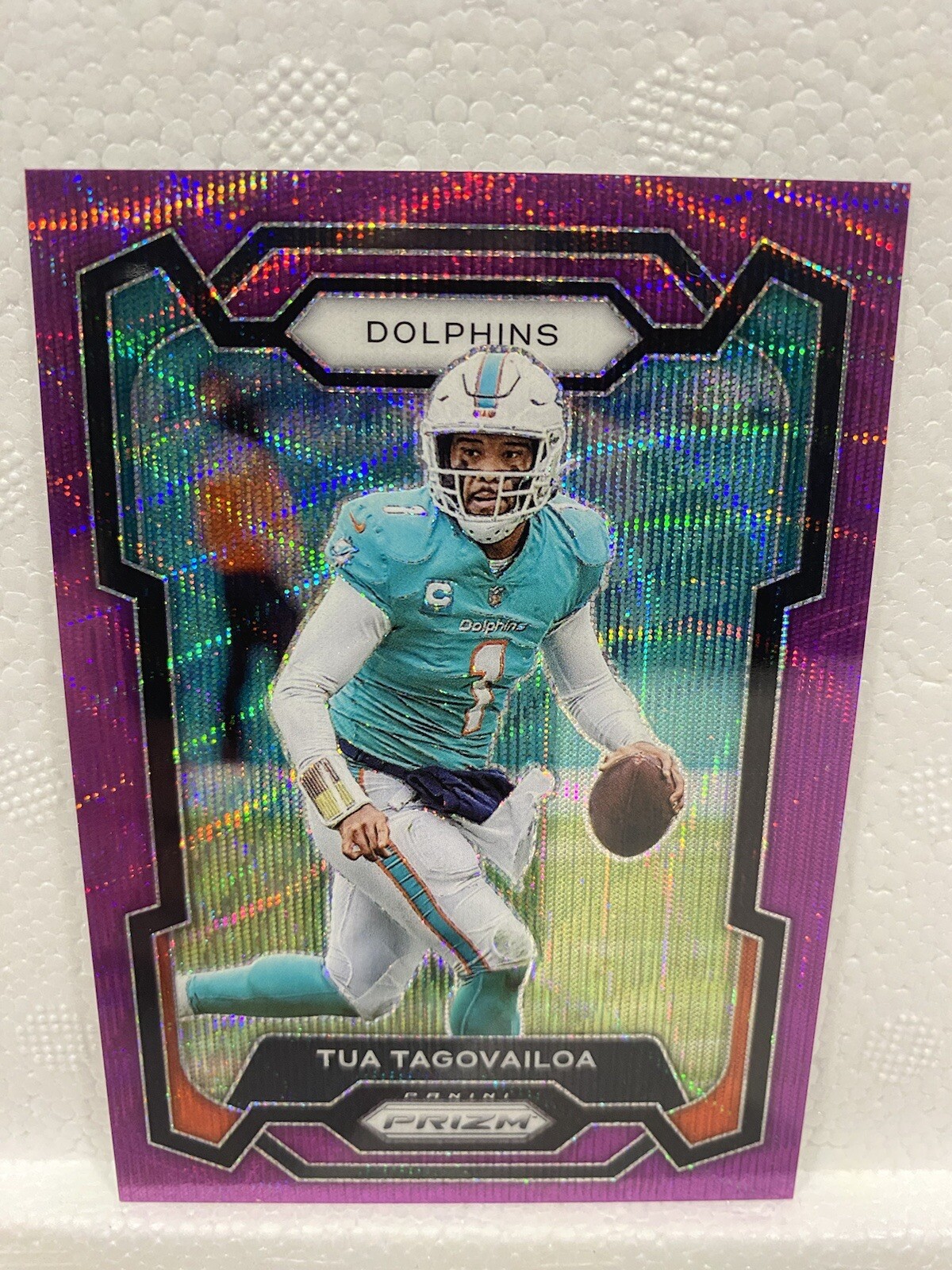 2023 Panini Prizm Purple Wave Prizm Tua Tagovailoa #190 Tua /99