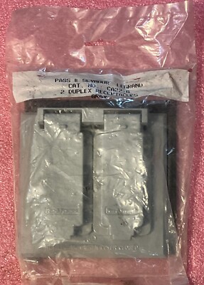 Pass & Seymour Legrand CA22-G Two Duplex Receptacle Outdoor Gray Hinged Cover