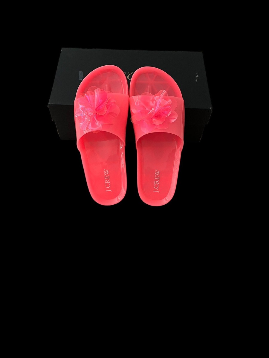 Crew NWB Blossom Sandals Women’s Neon Pink Pool Slide Sandals