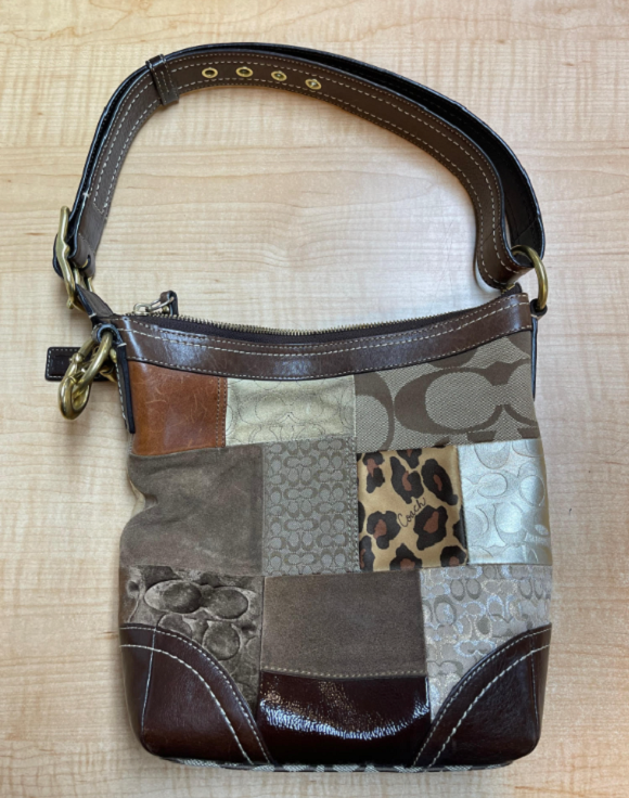 COACH BROWN PATCHWORK PURSE *GENTLY USED | eBay display picture 2