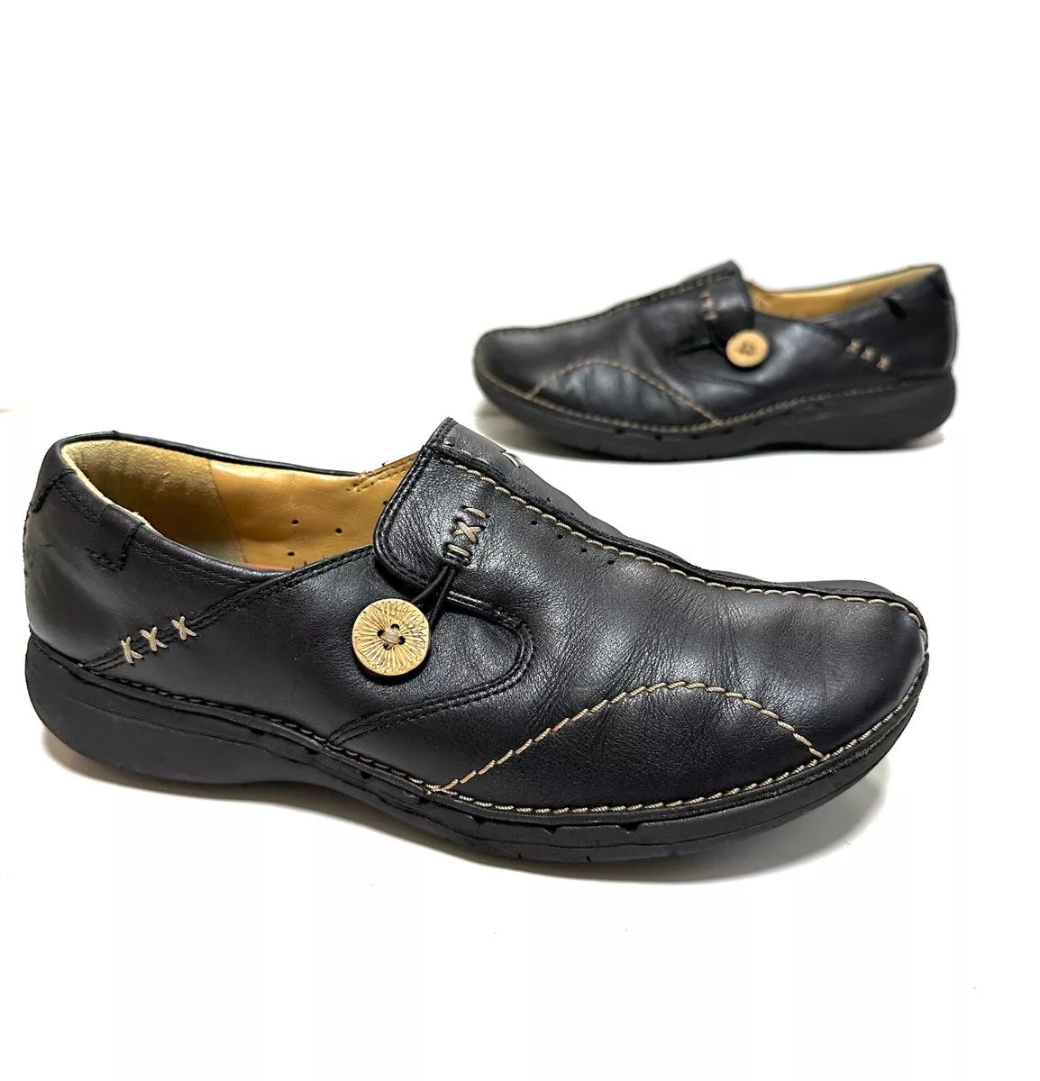 Ladies CLARKS Un Loop Slip on Shoes Size UK 5.5 D Great Cond eBay