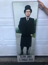 ELTON JOHN VINTAGE 1978 A Single Man Promo large flat standup 59" tall RARE