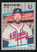1989 Fleer #603 Bruce Sutter, Atlanta Braves, HOF.
