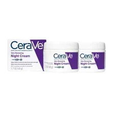 2PK CeraVe Skin Renewing Face Night Cream w/ Peptide Complex. Hyaluronic Acid