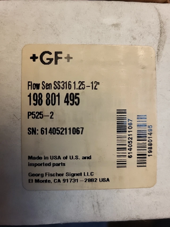 NEW GF Signet P525-2 Metalex Flow Sensor, 1.25-12" Pipe, 198 801 495 - Image 2 of 4