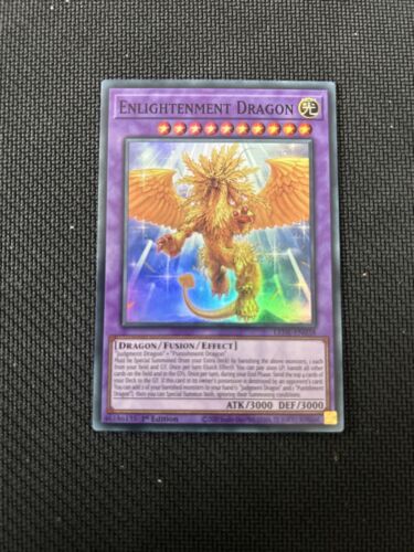 LEDE-EN038 Enlightenment Dragon : Super Rare 1st Edition YuGiOh Card - Afbeelding 1 van 2
