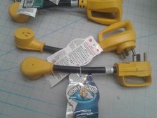 1 Power Grip RV Boat Power Adaptor Plug Cord 30A Male 15A Female Standard