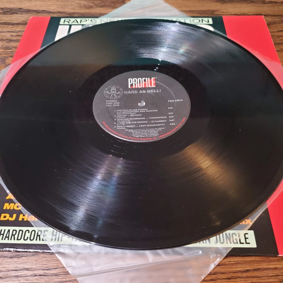 1988 - VARIOUS - HARD AS HELL LP - PROFILE RECORDS ASHER D DADDY FREDDY DEREK B - Image 4 of 4