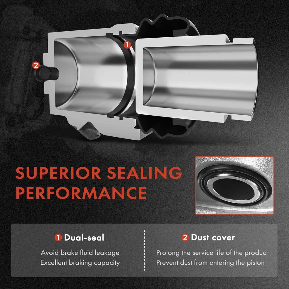 Pinza de freno delantera derecha y derecha con metal para Toyota 4Runner FJ Cruiser Tacoma 2 un. Foto 3 de 4