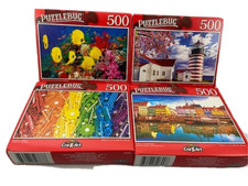 Puzzlebug Lot of 4-500 Piece Jigsaw Puzzles Random Selection NEW Bold, Colorful