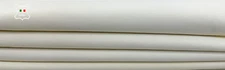 BUTTER CREAMER WHITE ROUGH Italian Goatskin Leather 2 skins 6sqf 0.9mm #C2405