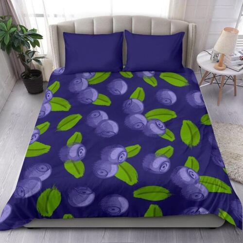 Blueberry Duvet Cover and pillow Covers - Blueberry Bedding Set - Bed Cover