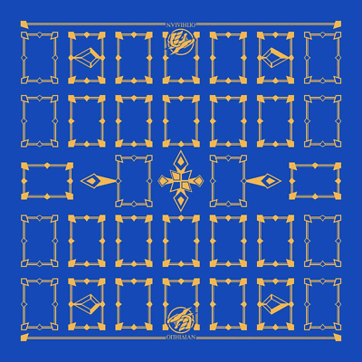 Yugioh Cloth Playmat - Blue/Yellow Custom Zones Colors Two-Player Mat