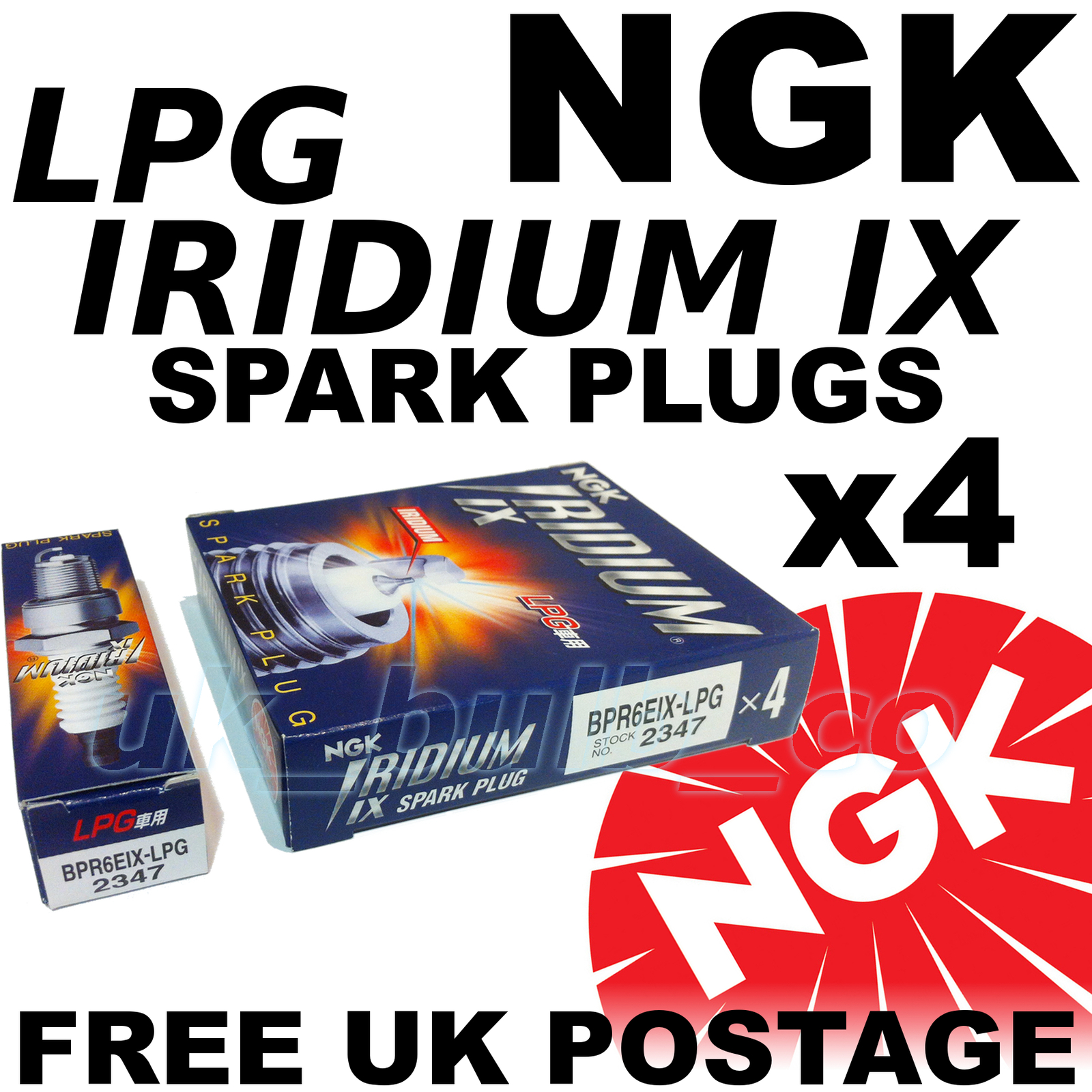 4 NGK IRIDIUM LPG SPARK PLUGS For Hyundai SANTA FE 2.4 lt SIRIUS II DOHC 01 