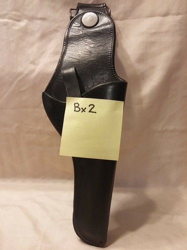 Revolver Holster - 4 to 5" Barrel- Right Hand 22, 38,357 Cal - Black Leather - Picture 8 of 8