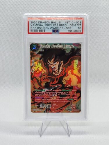 2020 DBS S10 Rise of the Unison Warrior Yamcha, Merciless Barrage #BT10-008 SPR - Picture 1 of 2