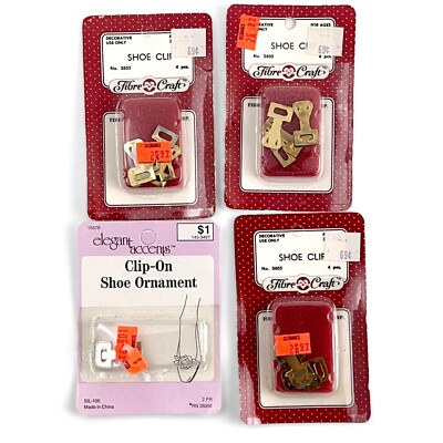 vintage fibre craft shoe clip lot Shoe Ornament