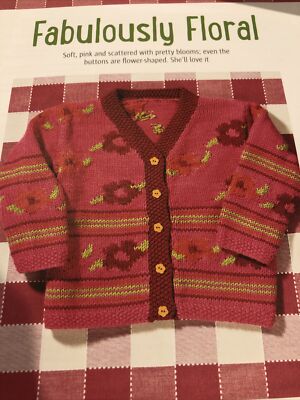 Strickmuster Blumenstrickjacke Alter 2 - 7 Jahre Rowan