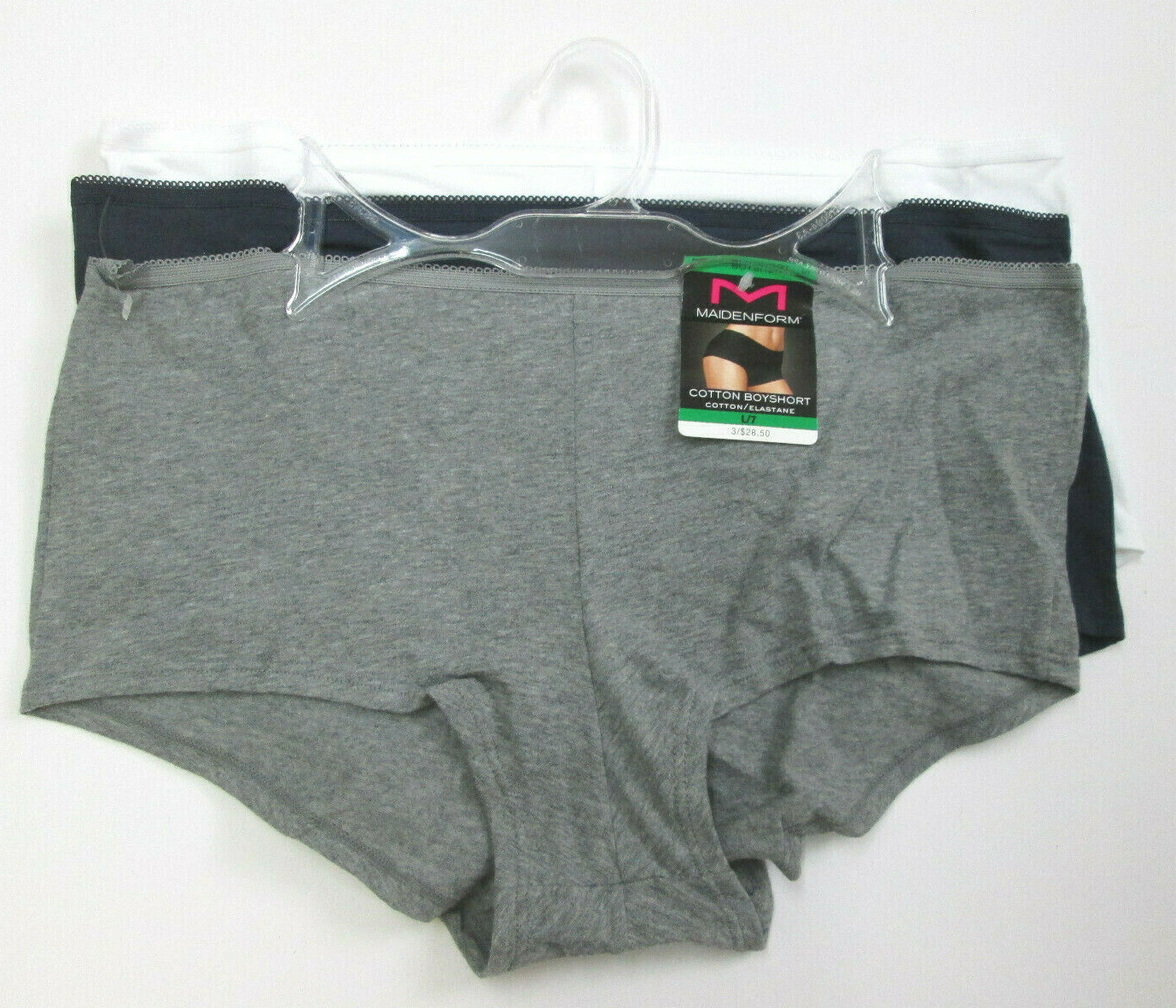 New Women's Maidenform 3 pairs Store Premium L Boyshort Cotton