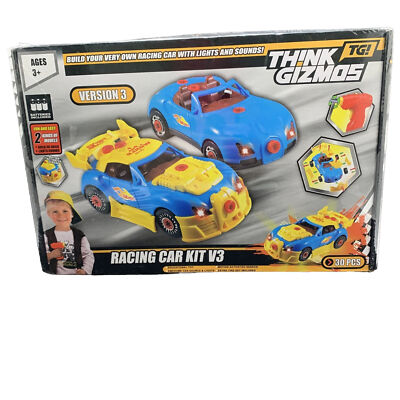 Think Gizmos Construction Racing Car Kit V3 Toy w/ Lights Sounds