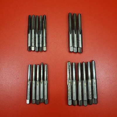 Greenfield GTD Plug Hand Taps Flute MACHINIST Lot of (19) *READ* Vintage