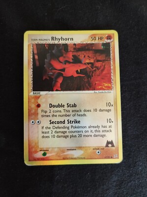POKÉMON EX TEAM MAGMA E TEAM HYDRO RHYHORN REVERSE 67/95 ENG
