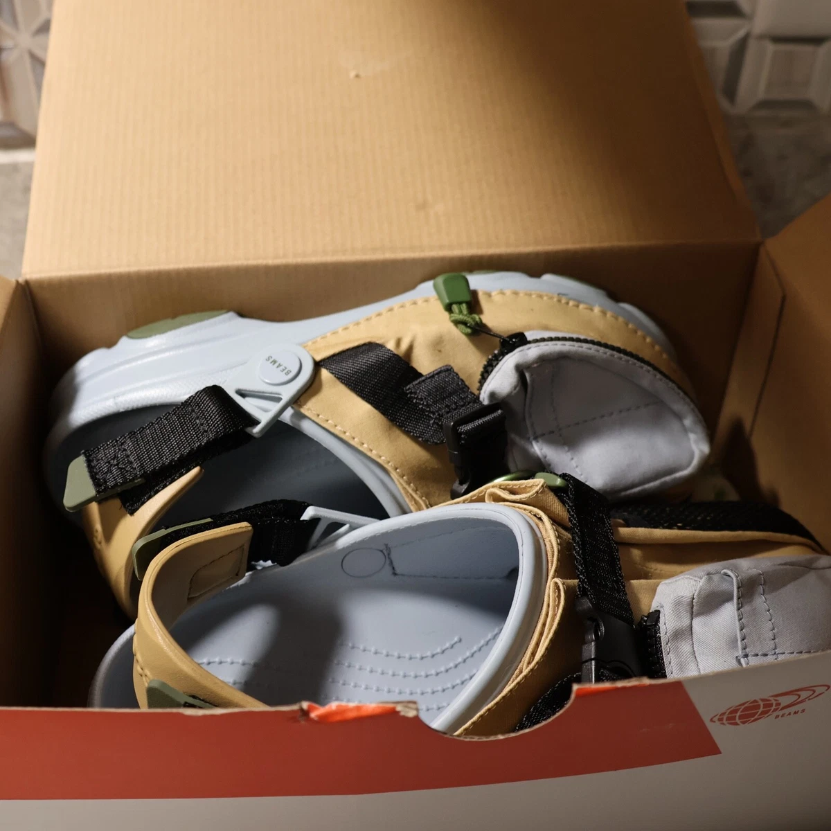 RARE Crocs x Beams Bespoke Classic All Terrain Outdoor Tan Grey