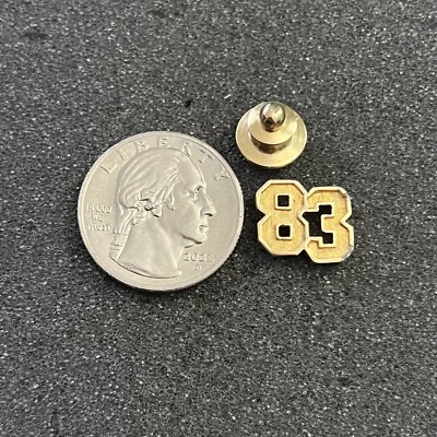 Number 83 Eighty Three 1983 Graduating Class Year Gold Tone Pin Pinback #44317