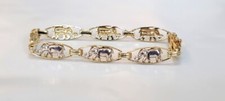 Adorable Elephant Bracelet Two Tone Gold Vermeil Sterling Silver Quality
