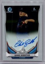 2014 Bowman Draft #BCA-CSO Chad Sobotka Chrome Draft Pick Autographs