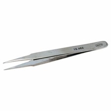 Aven 18482 Tapered Smooth Tweezer, Stainless Steel, 4.375"