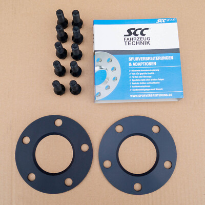 10mm 2x5mm Spurverbreiterung für Mercedes 5x112 + Schrauben 66,6 Spurplatte SCC