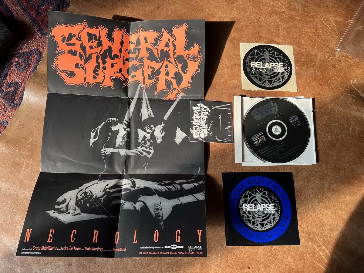 洋楽 GENERAL SURGERY / NECROLOGY GENERAL SURGERY necrology Limited CD + sticker poster RARE
