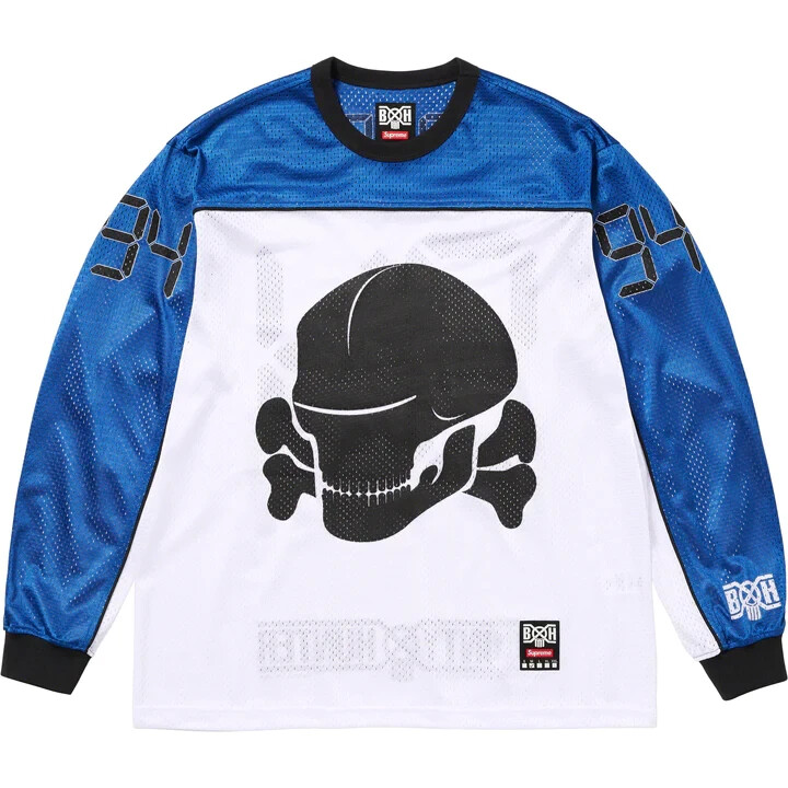Supreme FW23 Bounty Hunter Mesh Moto Jeresy White Size XL Ready To
