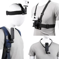 Accessories Kit for Insta360 X4 GO 3S ONE X3 X2 X RS R, 4In1 Chest Strap Mount H