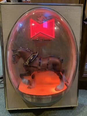 Budweiser Clydesdale Horse Bubble Dome Lights Works Perfectly! 15
