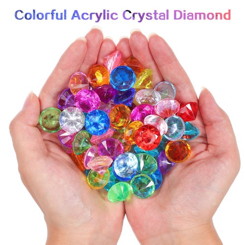 100 Pcs Acryl- Edelsteinhandwerk Für Kinder Dekorative Diamanten - Picture 4 of 11